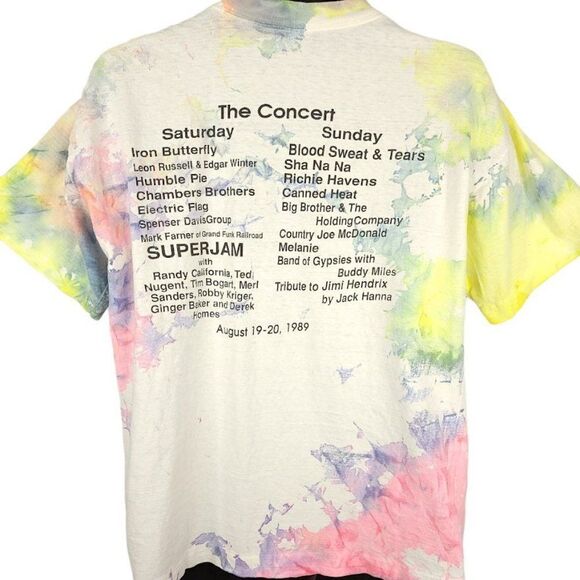 Woodstock Reunion Festival T Shirt Vintage 80s 1989 20 Years After Music Fest - Picture 4 of 8